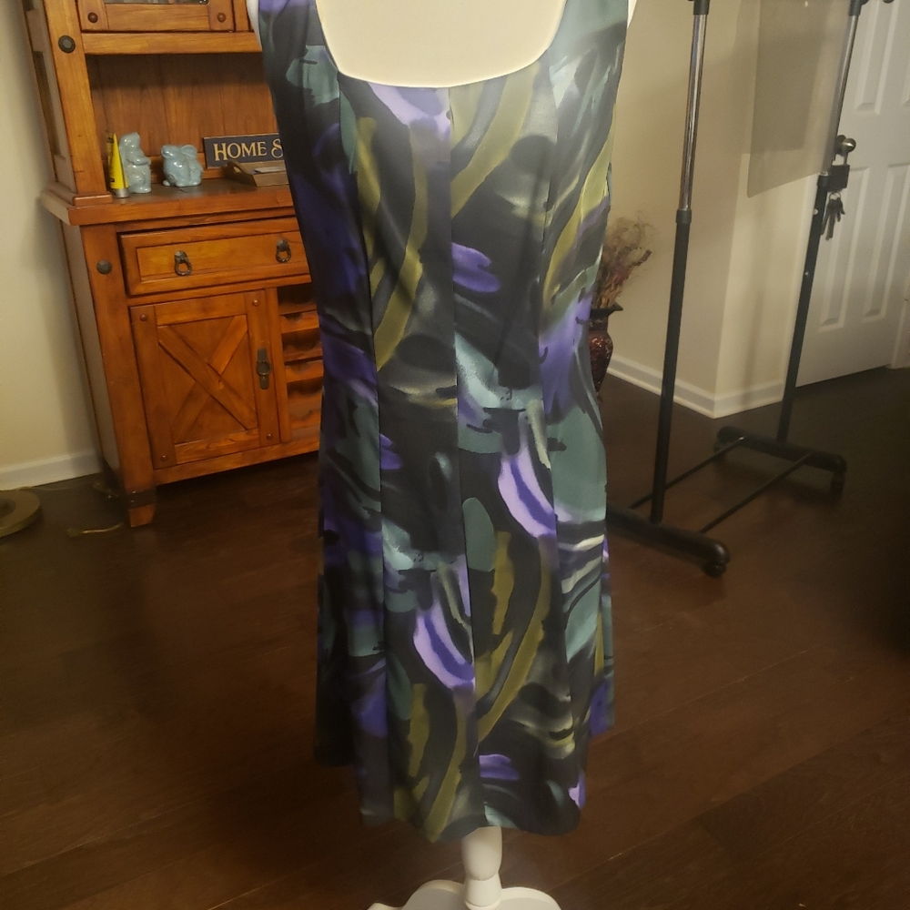 Dressbarn jewel colored midi shift dress.